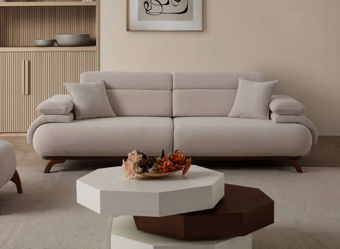 Atelier Del Sofa Bonjo Walnut - Beige